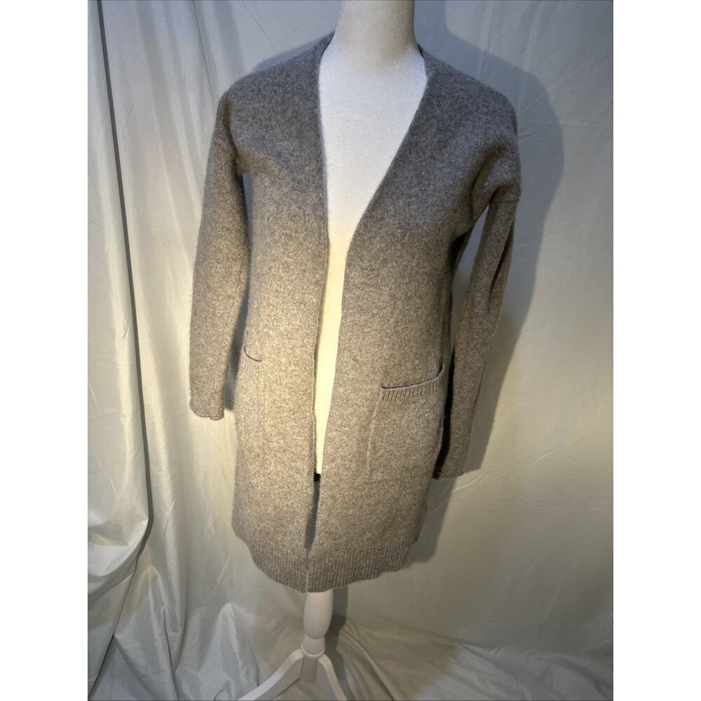 State Cashmere Long Duster Sweater Women’s M 100% Premium Cashmere Open Front